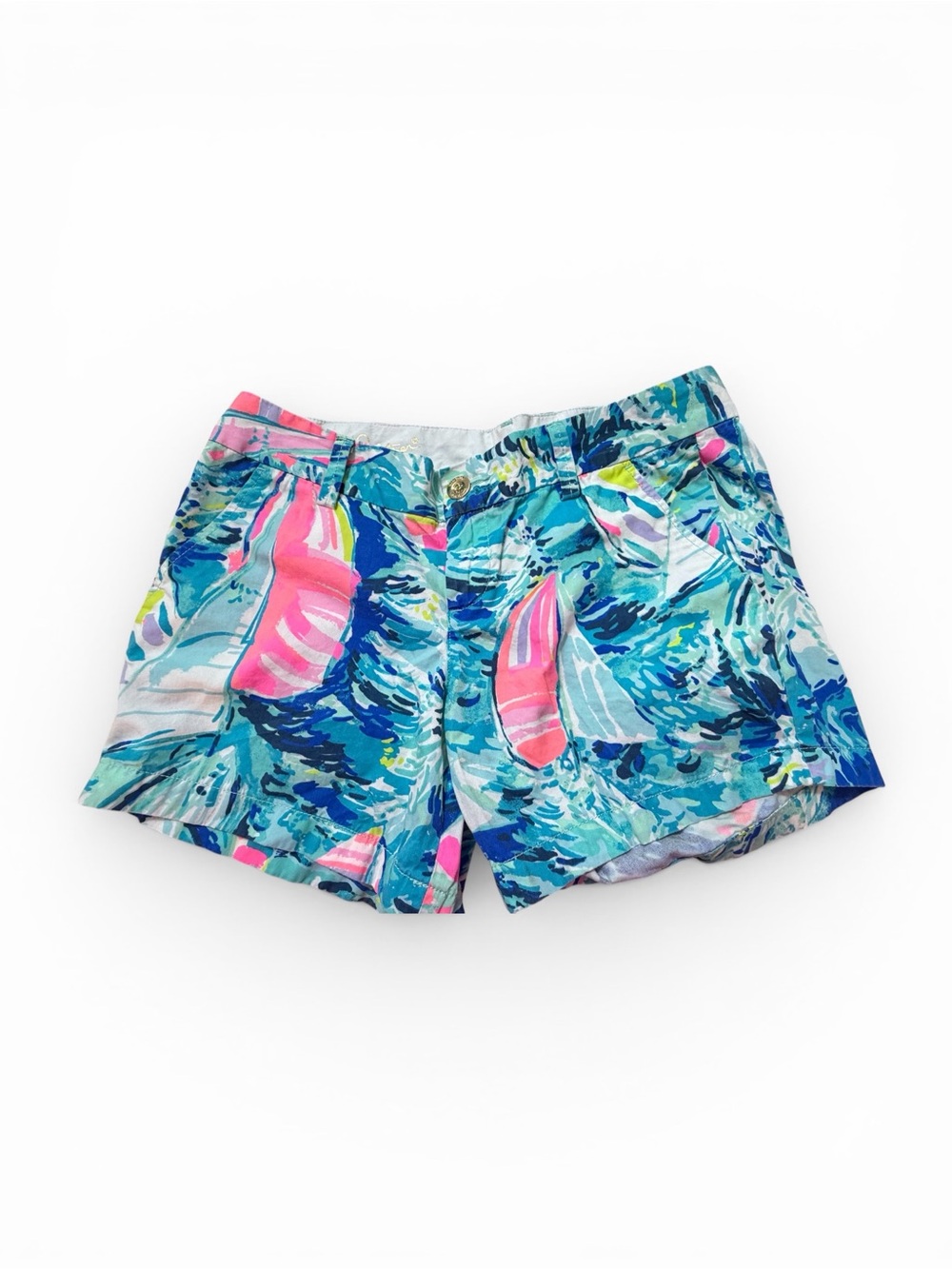 Lilly Pulitzer Pastel Tie-Dye Shorts - Blue, Pink, Yellow
